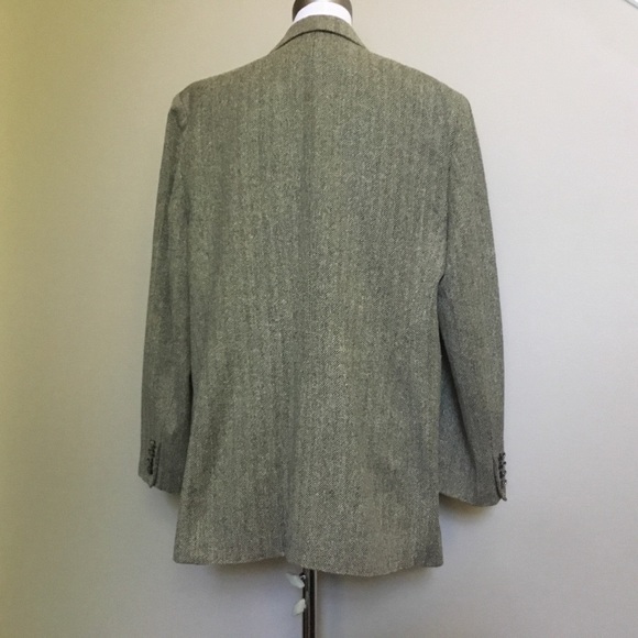 Vintage RALPH LAUREN black tan silk Tweed coat 16 - Picture 4 of 7